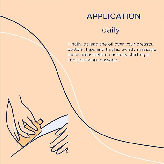 Massage Body Oil for Pregnant Woman – Maternity Skincare Oil, Skin Elasticity Increase by 35% – Prevents Stretch Marks, Safe to use for mom and Baby – Vegan, 200 ml / 6.76 Fl Oz