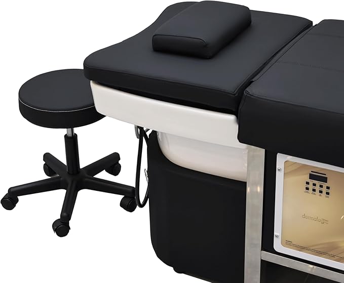 TATARTIST Head Spa Bed Head Care Shampoo Bed Head Spa Equipment Shampoo Backwash Unit with Cover Pillow Hair Salon Massage Table (Black)