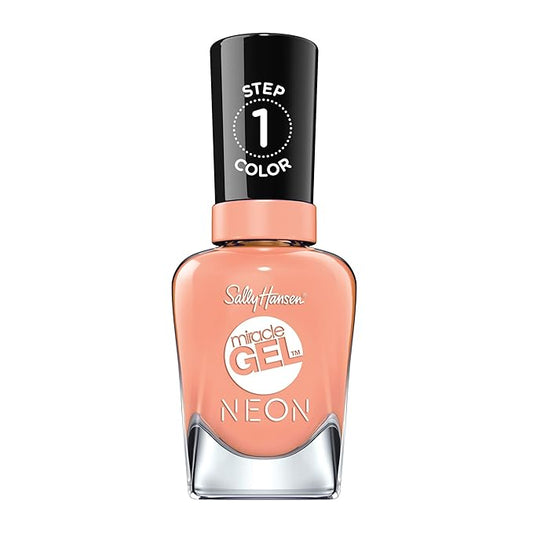 Sally Hansen Miracle Gel™, Peach Please, Long Lasting, Gel-Like Formula, No UV Lamp Needed, Orange Nail Polish
