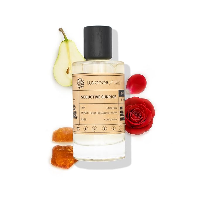 Seductive Sunrise - Inspired by Delina Exclusif - pheromones perfumes for women cologne - dupes fragrances - Clean Paraben Free Vegan - 3.4 fl. oz (100ml) with perfume oil 10 ml roll-on
