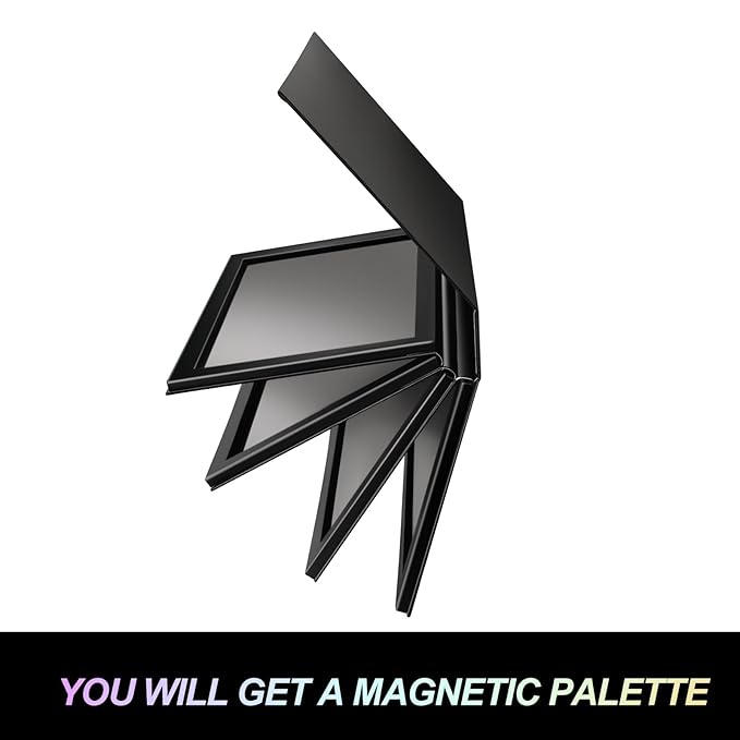 4-Layer Magnetic Makeup Palette Empty, Large Depotting Makeup Palette for Eyeshadow, Blush Powder, Lipstick