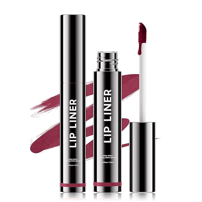 Lip Stain - Long Wear Tattoo Lip Liner, Waterproof & Transfer-proof Peel Off Lip Stain with Matte Finish, Lip Tint For All Skin Types, Great Gifts for Women (Mauve)