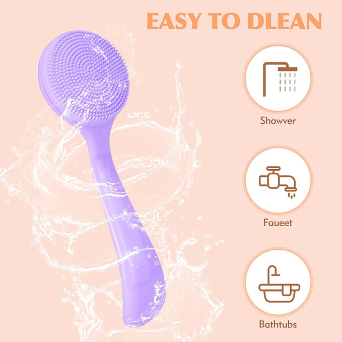 4-Piece Silicone Facial Cleansing Brush Set Manual Facial Cleansing Brush Pore Cleansing Brush Deep Cleansing Facial Brush