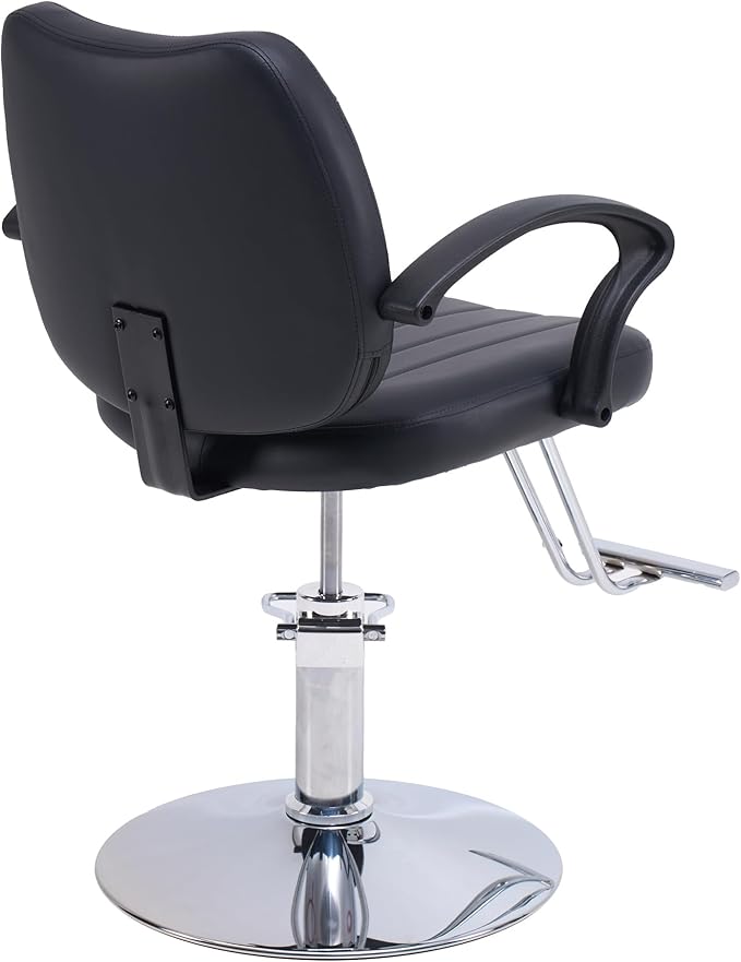 Barber Salon Chair, 360° Rotation Height Adjustable Barber Stylist Hair Chair with Hydraulic Pump, Hairdressing Chair for Barbershop & Beauty Spa(Black)