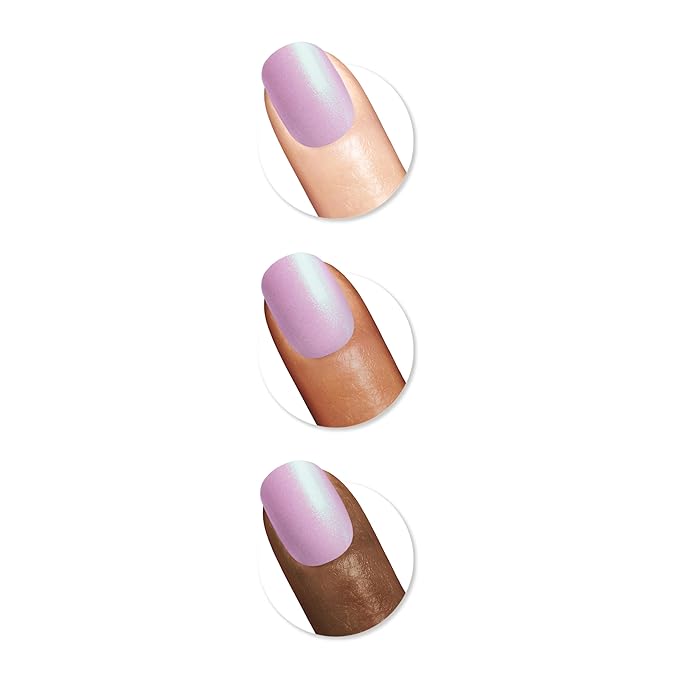 Sally Hansen Salon Effects Perfect Press-On Nails | Sq-oval Shape | Easy to Apply, Non-Damaging | 30 Nails, Nail Glue, Adhesive Tabs, File | Affairy To Remember