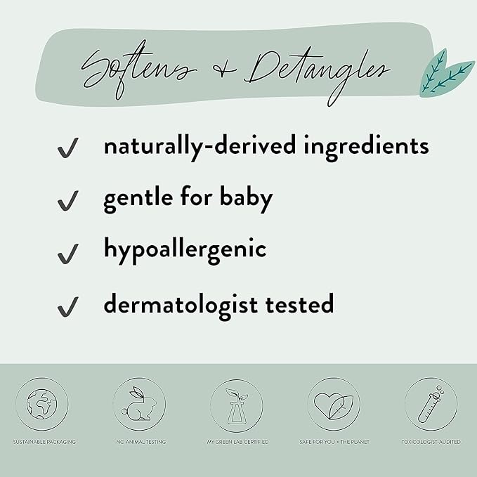 The Honest Company Conditioning Hair Detangler | Leave-in Conditioner + Fortifying Spray | Tear-free, Cruelty-Free, Hypoallergenic | Almond Nourishing, 4 fl oz