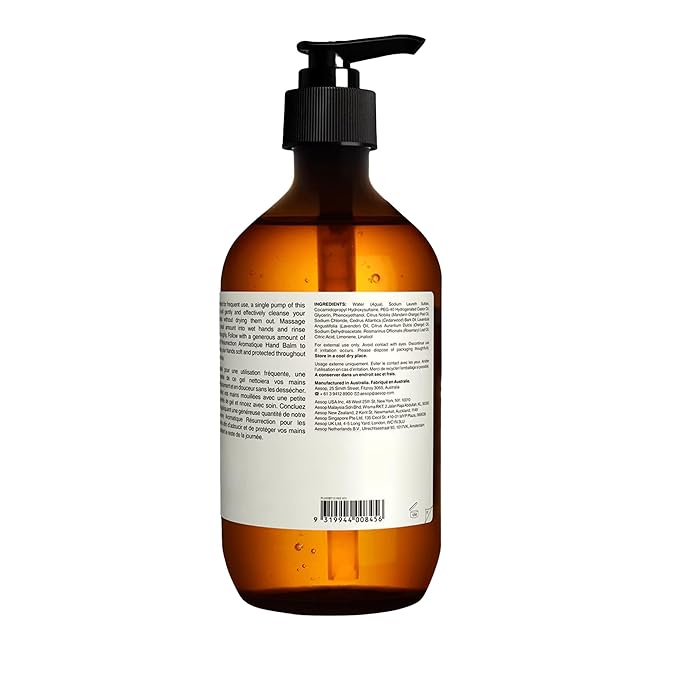 Aesop Reverence & Resurrection Aromatique Hand Wash Set | Gently Cleanses & Exfoliates for Smooth, Refreshed, and Supple Hands | 16.9 oz / 500mL