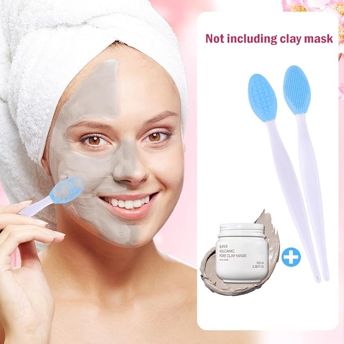 12 Pcs Pore Scrub Brush,Lip Scrubber Exfoliator,Silicone Face Cleansing Brush,Lip Scrub Brush Exfoliating Nose Clean Blackhead Removal Brushes for Face Cleaning