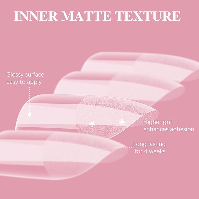 Short Square Nail Tips, SSWSBYKE 300pcs Soft Gel Nail Tips for Full Cover Pre-Shaped Acrylic Fake Nails Tips 15 Sizes Half Matte Press On Nails for Extension Home DIY Salon