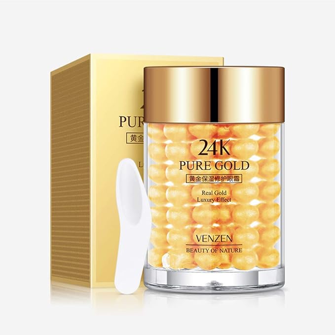 VENZEN Pure 24K Gold Eye Cream Real Luxury Effect Beauty Of Nature Nourishment Hydrating 30g