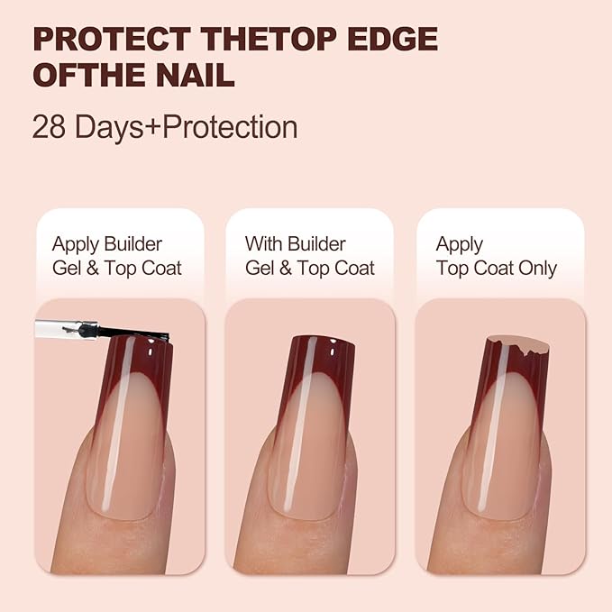 150Pcs French Gel Nail Tips, Vansiho Long Square Nail Tips, Pre-French Tips Press on Nails, Fake Nails for Nail Art DIY 15 Sizes