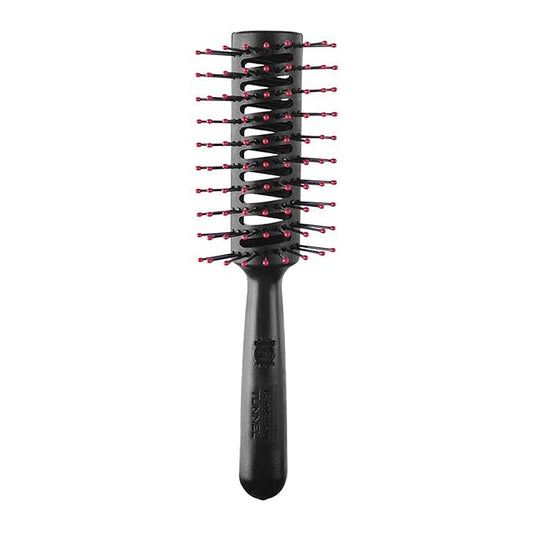 Cricket Static Free Tunnel 9-Row Vented Hair Brush for Blow Drying and Styling - Ideal for Long, Short, Thick, Thin, Curly, Straight, Wavy, and All Hair Types