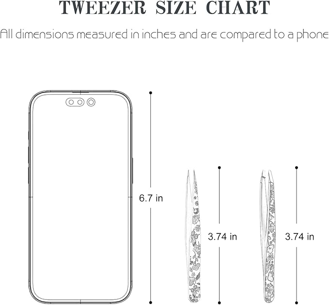 Tweezers - Pointed Slant Tweezer Set - Precision Tweezers for Women and Men Facial Hair, 420 Stainless Steel Pointed Slant Tweezers for Any Unwanted Hair; Ingrown Hair & Eyebrows, Includes Travel Case