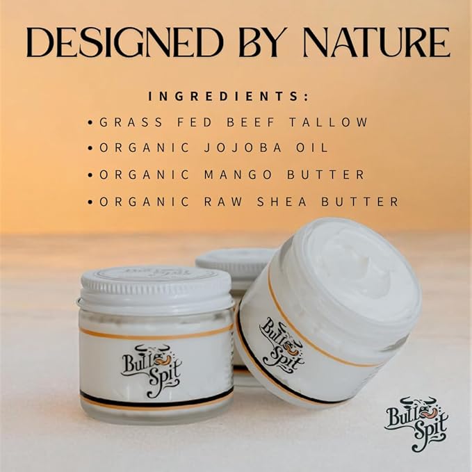 All Natural Whipped Tallow Balm – 100% Grass-Fed Beef Tallow, Organic Ingredients, Handmade Face + Body Moisturizer & Lotion for sensitive skin – 2 FL. OZ. (Fragrance-Free)