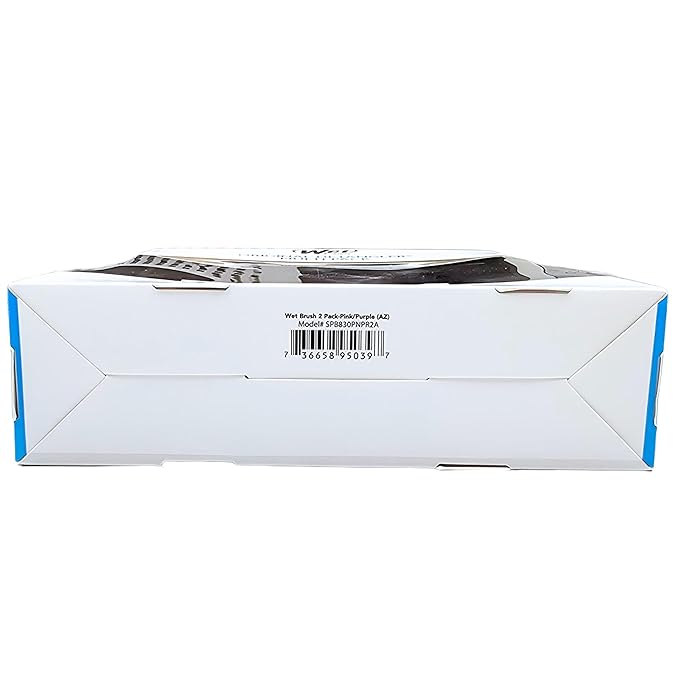 Wet Brush Detangling Brush, Original Detangler (Pink & Purple, 2 Pack), Wet & Dry Tangle-Free Hair Brush for Women & Men, No Tangle, Soft and Flexible Bristles for Straight, Curly and Thick Hair