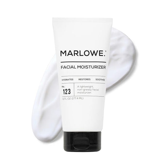 MARLOWE. No. 123 Facial Moisturizer 6 oz, Daily Face Lotion with Aloe Vera & Green Tea Extract, Hydrates, Nourishes, Restores & Soothes, Lightweight, Non-Greasy, Fresh Aloe Citron Scent