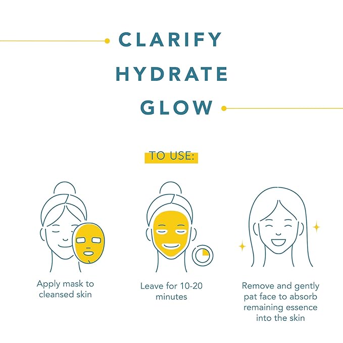 LAPCOS Honey Sheet Mask, Daily Face Mask with Hyaluronic Acid and Antioxidants to Hydrate and Tighten Dry Skin, Korean Beauty Favorite, 5-Pack