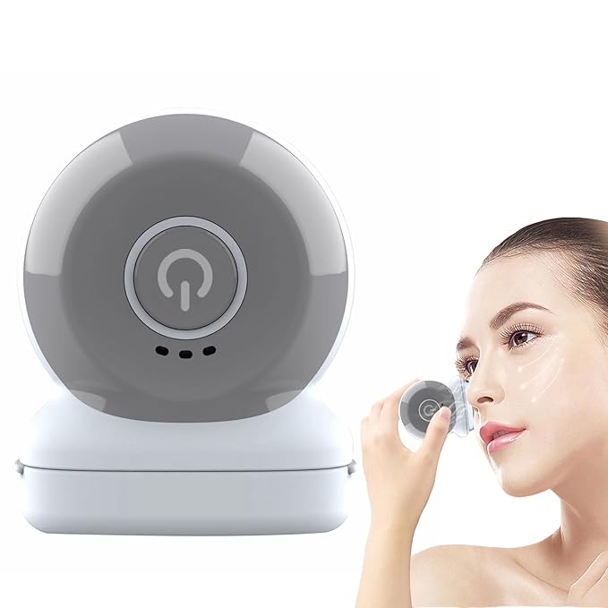 Eye Lift Wand, Eye Massager with Heat and Vibration for Dark Circles, Puffiness, Fine Lines/Wrinkle, Crow's Feet and Bags Under Eyes (Gray)