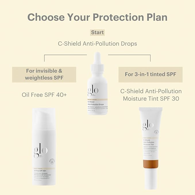 Glo Skin Beauty C-Shield Anti-Pollution Moisture Tint - Tinted Moisturizer With SPF 30 for Face, Broad Spectrum Protection & Vitamin C, 1.7 Oz (1N-Fair)