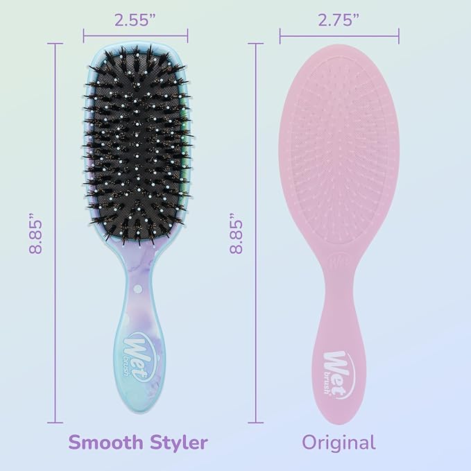Wet Brush Shine Enhancer Color Wash Splatter, Paddle Hair Detangler Brush with Ultra-Soft Intelliflex Bristles, Infused With Natural Argan Oil, Shiny & Smooth, Wet or Dry, For All Hair Types