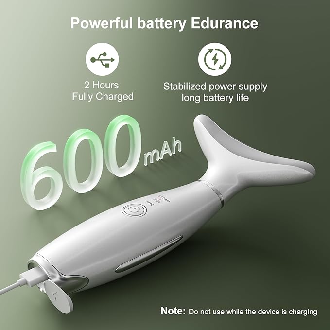 Red Light Therapy for Face, LED Face Massager Tool with Vibraion, Porable Facial Massager for Skin Care at Home, Wrinkle Reducer Face Sculpting Tool，Micro-current Facial Beauty Device(Model AM-810W)