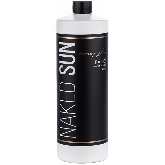 Naked Sun Honey Glow Violet Rapid Spray Tan Solution - 32 oz Airbrush Sunless Self Tan Spray