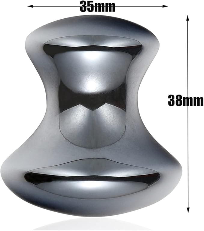 HOTACE Gua Sha Facial Tools Natural Terahertz Energy Stone Mushroom Massage Tool Ice Melting Terahertz Massager for Spa Relaxing-Mushroom