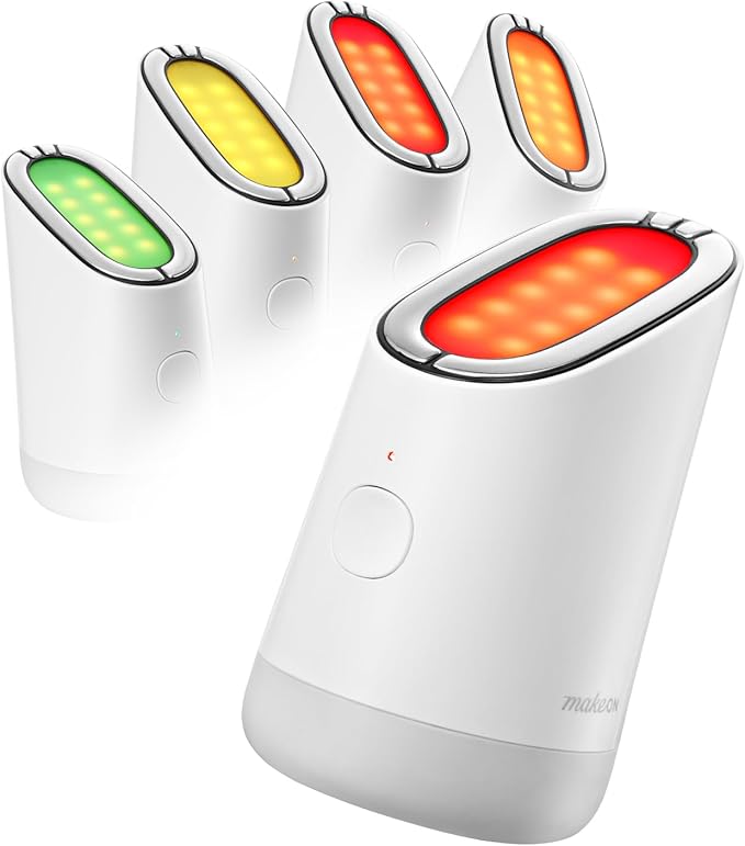 MakeOn Skin Light Therapy III - 5 in 1 Massager, Real Glow Skin Booster, Red Light LED for Face, Beauty Massager for Pore Tightening, Radiant, Firming, Korean Skin Care