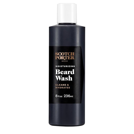 Scotch Porter Moisturizing Beard Wash – Cleanse, Refresh, Hydrate & Soften Coarse, Dry Facial Hair while Protecting Skin for a Fuller/Healthier-Looking Beard – Original Scent, 8 oz. Bottle