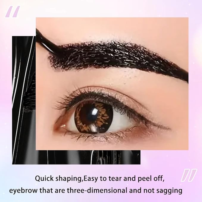 Peel Off Tattoo Brow Tint Gel - 2pcs Gray Brown Eyebrow Kit, Waterproof, Transfer-Proof & Sweatproof, Quick Peel Formula for Natural Fuller Brows, Mother’s Day Gifts for Women All Skin Types