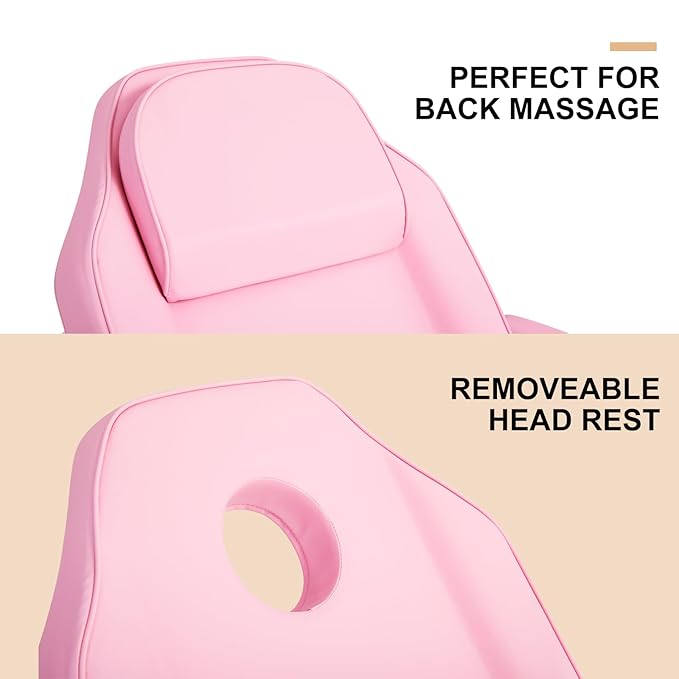 Artist hand Facial Bed Lash Bed for Eyelash Extensions (Pink)