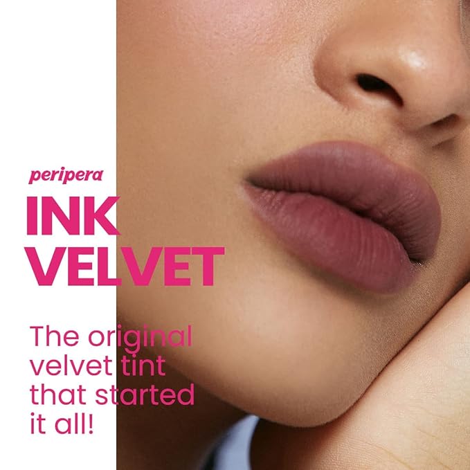 Peripera Ink the Velvet Lip Tint - High Pigment Color, Longwear, Weightless, Not Animal Tested, Gluten-Free, Paraben-Free (031 WINE NUDE)