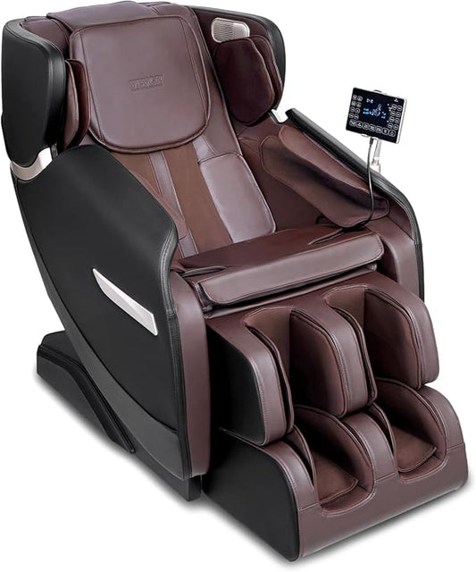 VEVOR Massage Chair - Full Body Zero Gravity Recliner with Multi Auto Modes, 3D Shiatsu, Heating, Bluetooth Speaker, Airbag, Foot Roller, and Touch Screen