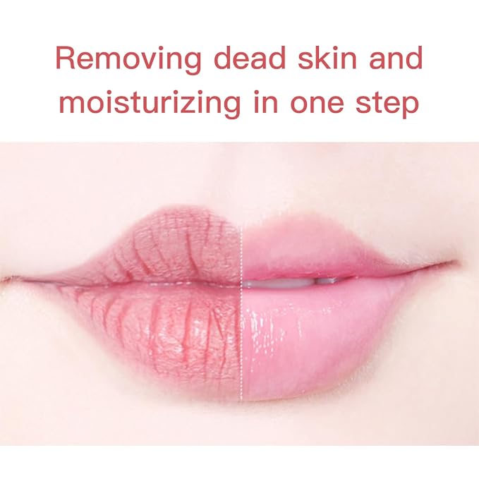 2-in-1 Day Night Double-Color Lip Mask | Jelly Moisturizing | Lip Balm & Lipstick Function | TOMATO Color (Cranberry)