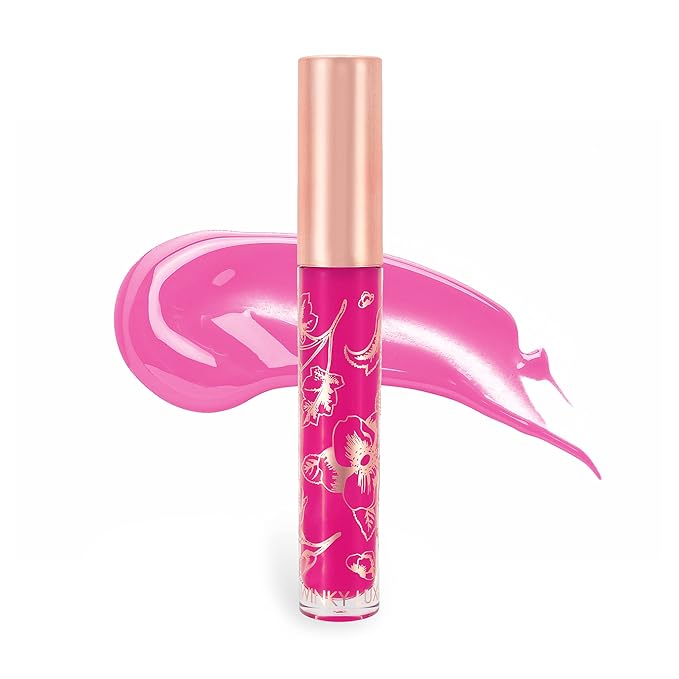 Winky Lux Prickly Pear Fruity Gloss pH Lip Stain, Non Sticky Lip Gloss, Tinted Lip Oil, Lip Lacquer, Yummy Fruit Lip Gloss, Jojoba Oil for Hydration & Shine, in Soft Vanilla Scent