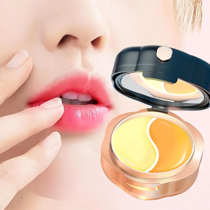 2-in-1 Day Night Double-Color Lip Mask | Jelly Moisturizing | Lip Balm & Lipstick Function | TOMATO Color (Cranberry)