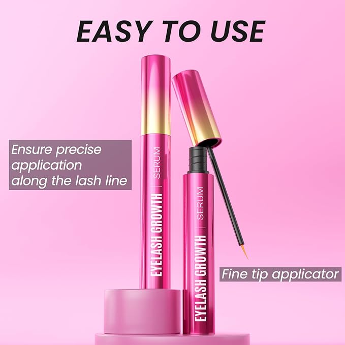 Eyelash Growth Serum Volumizing Lash Serum For Eyelash Growth Longer & Thicker Lash Enhancing serum With Natural Formula Vegan & Gentle (5 mL)