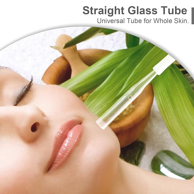 Elitzia Four Types of Acne Blackhead Absorbing Glass Tube Types Multiple Use Electrotherapy Beauty Machine Accessories 10/Set of The Same Type ETD215SA (Erect)