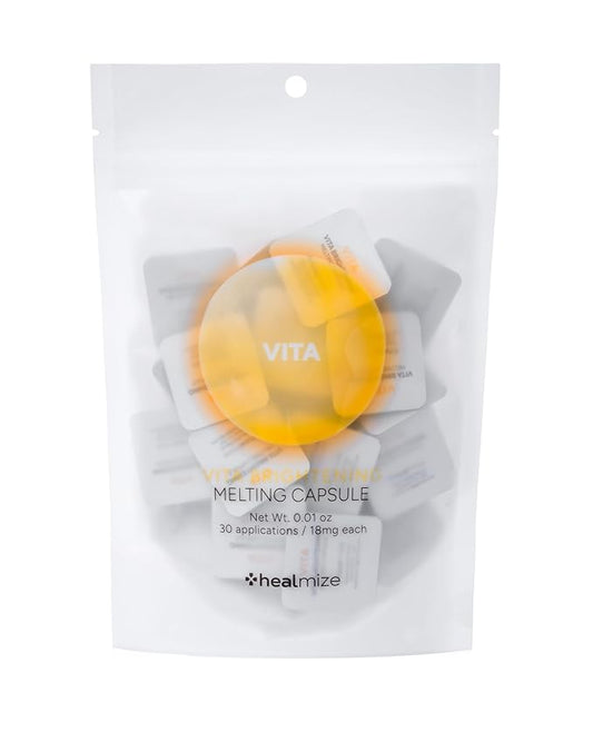Vita Brightening Melting Capsule – Vitamin C for Bright and Radiant Skin | Korean Skin Care for Sensitive Skin | Booster for Brightening Serum, Toner & Moisturizer | 30 Capsules