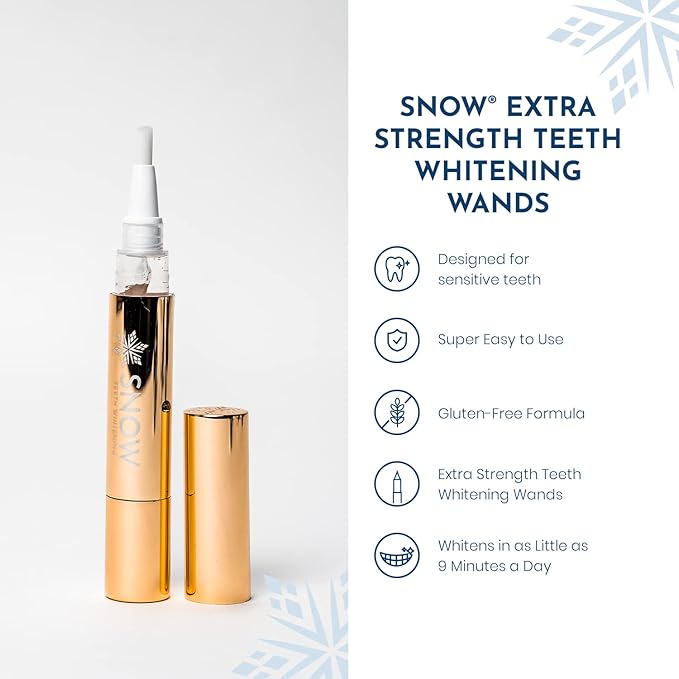 Snow Extra-Strength Teeth Whitening Serum - Oral Care Teeth Whitener Pen - Whitening Pen for Stain Removal & Whiter Teeth - Tooth Whitener with Potassium Nitrate and Hydroxyapatite - 1 Pack