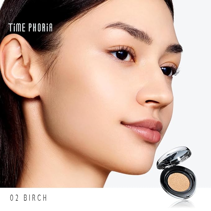 TIMELESS LUMINA MATTE PERFECTION CUSHION | Full Coverage, Weightless, Skin fit, Velvety Matte Finish, Oil-Control Waterproof Fondation, Sweatproof Flawless BB Cream CC (02 BIRCH)