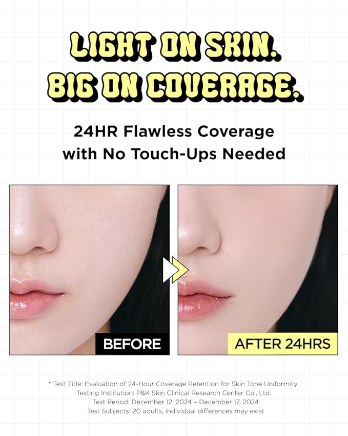 CHASIN' RABBITS All About Glow Cover Cream 1.23 Oz, Lightweight, Hydrating, Long-Lasting Radiance for a Flawless Glow, Smooth Skin Texture, Vegan, Korean Makeup