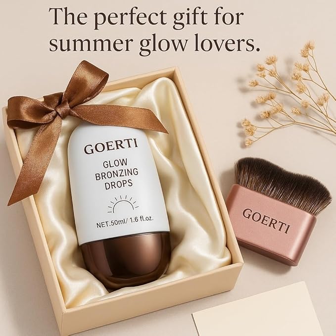 Body Shimmer Oil – Liquid Highlighter for Glowing Skin, Waterproof & Long-Lasting Body Makeup for Face, Arms, Legs & Shoulders, Bronze Illuminating Glow Lotion, 1.6 Fl Oz (03#/ Deep Bronze Glow, 50ml)