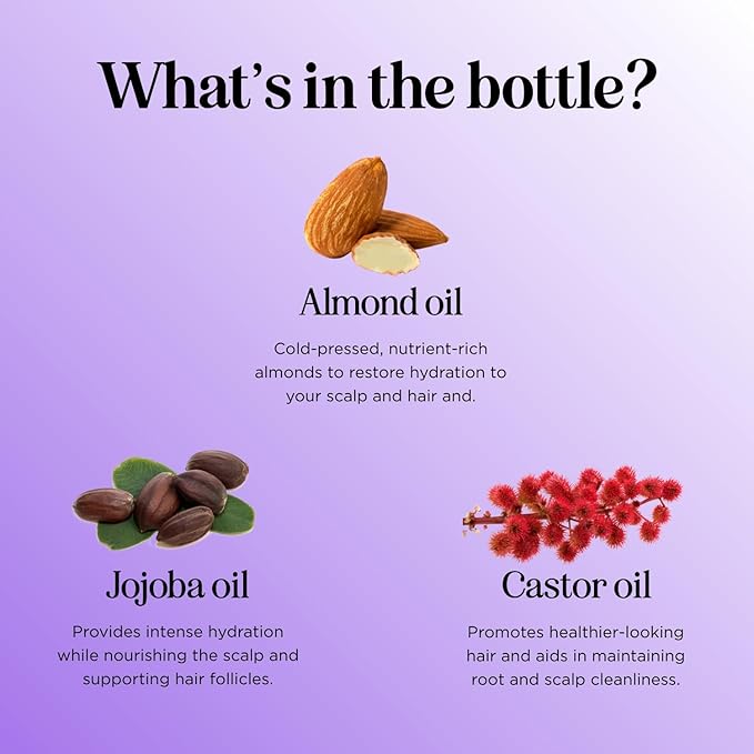 Volumizing Rosemary Hair Oil Serum - Moisturizing Scalp and Hair Oil for Men & Women Infused with Amla Black Castor Pumpkin Argan & Jojoba - Lightweight Hydrating Vegan & Color Safe (Citrus Scent)