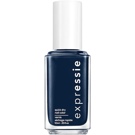 essie expressie quick dry nail polish, vegan, power moves, blue, feel the hype, 0.33 fl oz