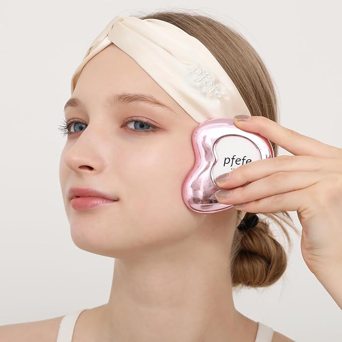 pfefe Stainless Steel Cryo Gua Sha - Gua Sha Facial Beauty Tools - Metal Skin Care Gua Sha for Body SPA Face Neck Eye