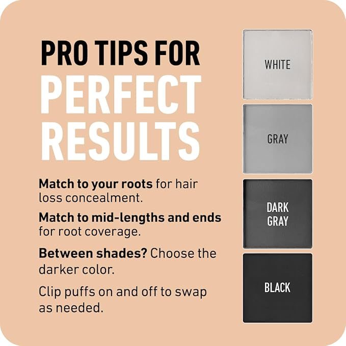 BOLDIFY Hairline Powder Color Sample Kit - Root Touch Up Hair Color for Gray Coverage - Bald Spot Concealing Hair Powder for Women & Men - 24-Hour Stain-Proof - Grays