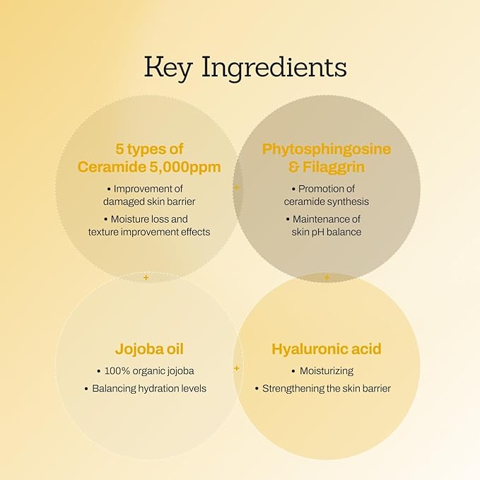 MEDITHERAPY Jojoba Ceramide Barrier Cream, Intensive Repair Cream, Long-Lasting Hydration, Boosts Skin Strength, EWG Green Grade, 3.38 fl.oz.