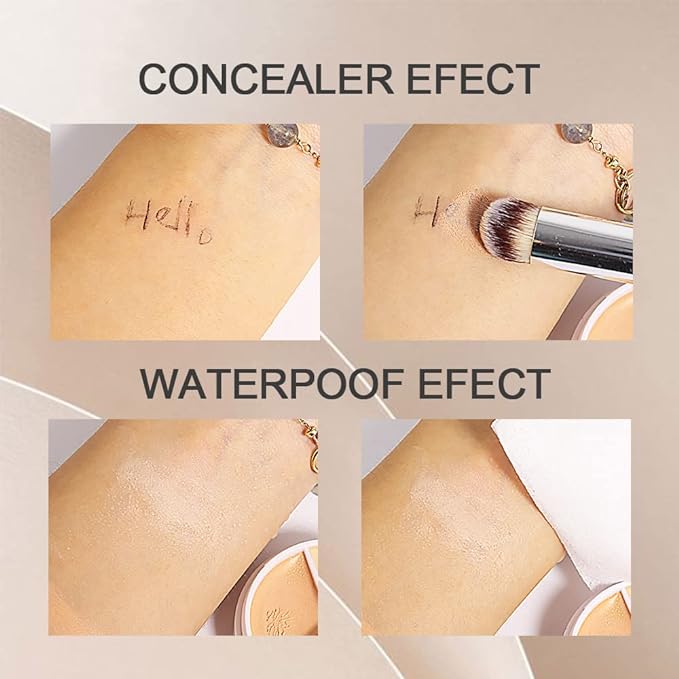 2pcs Tri-color Face Concealer Contour Palette With Brush Light