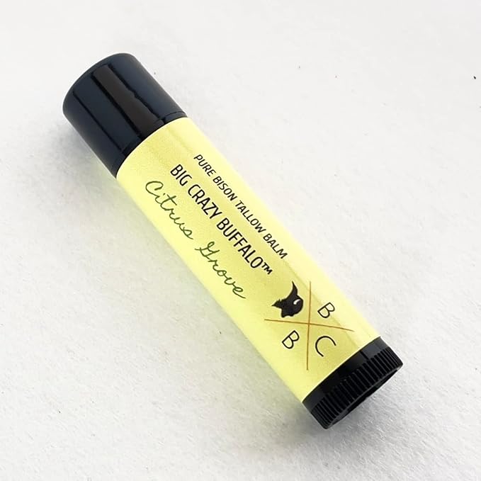 Pure Bison Tallow Lip Balm, Citrus Forming